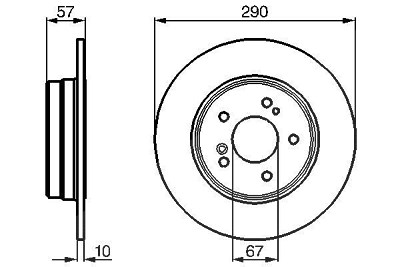 Bosch Bremsscheibe [Hersteller-Nr. 0986478446] für Mercedes-Benz von Bosch