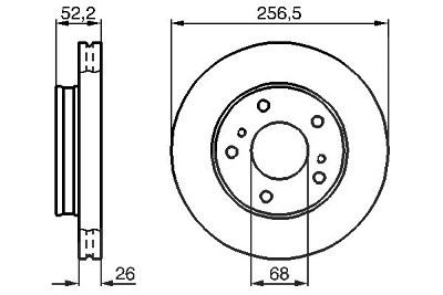 Bosch Bremsscheibe [Hersteller-Nr. 0986478485] für Nissan von Bosch
