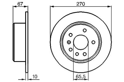 Bosch Bremsscheibe [Hersteller-Nr. 0986478267] für Opel von Bosch