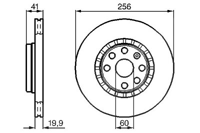 Bosch Bremsscheibe [Hersteller-Nr. 0986478535] für Opel von Bosch