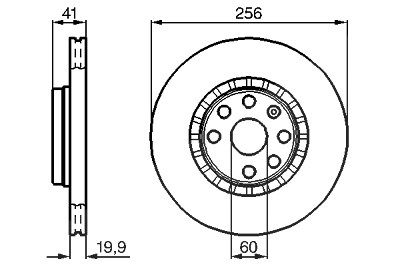 Bosch Bremsscheibe [Hersteller-Nr. 0986478535] für Opel, Vauxhall von Bosch
