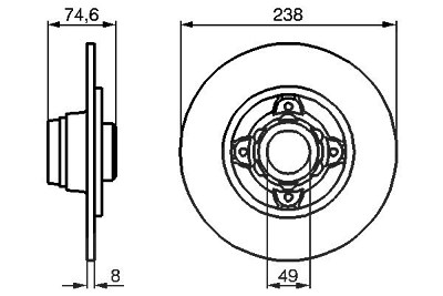 Bosch Bremsscheibe [Hersteller-Nr. 0986478557] für Renault von Bosch