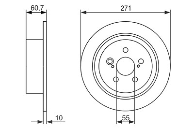 Bosch Bremsscheibe [Hersteller-Nr. 0986479613] für Toyota von Bosch