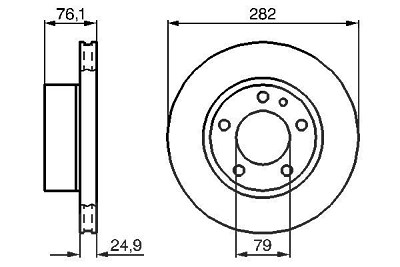 Bosch Bremsscheibe Vorderachse Belüftet [Hersteller-Nr. 0986478217] für BMW von Bosch