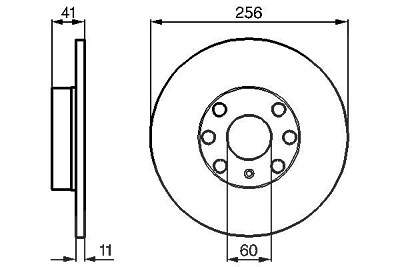 Bosch Bremsscheibe Vorderachse Voll [Hersteller-Nr. 0986478880] für Opel von Bosch