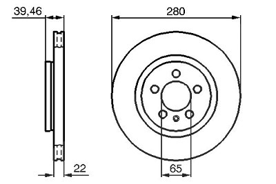 Bosch Bremsscheibe [Hersteller-Nr. 0986479156] für VW von Bosch