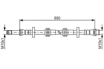 Bosch Bremsschlauch [Hersteller-Nr. 1987481690] für Audi von Bosch