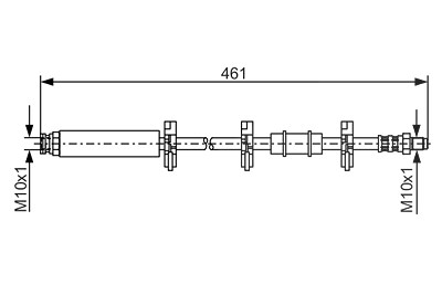 Bosch Bremsschlauch [Hersteller-Nr. 1987476463] für Citroën, Fiat, Peugeot von Bosch