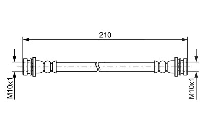 Bosch Bremsschlauch [Hersteller-Nr. 1987481628] für Nissan, Renault von Bosch