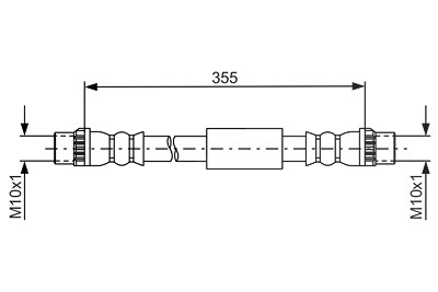 Bosch Bremsschlauch [Hersteller-Nr. 1987481665] für Citroën, Fiat, Peugeot von Bosch