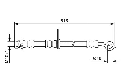 Bosch Bremsschlauch [Hersteller-Nr. 1987481730] für Honda von Bosch
