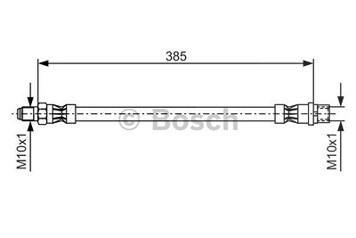 Bosch Bremsschlauch [Hersteller-Nr. 1987476439] für Mercedes-Benz von Bosch