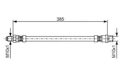 Bosch Bremsschlauch [Hersteller-Nr. 1987476439] für Mercedes-Benz von Bosch