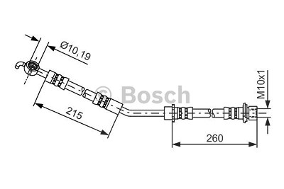 Bosch Bremsschlauch [Hersteller-Nr. 1987481409] für Subaru, Toyota von Bosch