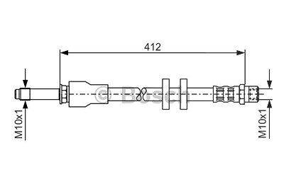 Bosch Bremsschlauch [Hersteller-Nr. 1987481021] für Volvo von Bosch