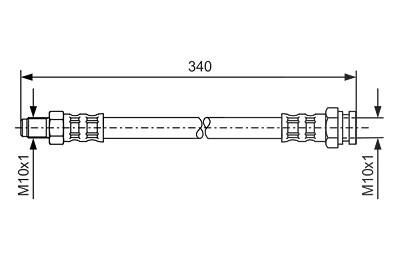 Bosch Bremsschlauch Vorder-/Hinterachse [Hersteller-Nr. 1987476121] für Alfa Romeo, Citroën, Fiat, Peugeot, Renault, Smart von Bosch