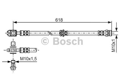 Bosch Bremsschlauch Vorderachse [Hersteller-Nr. 1987481173] für VW von Bosch