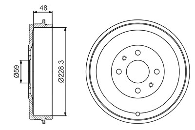 Bosch Bremstrommel [Hersteller-Nr. 0986477212] für Citroën, Peugeot von Bosch