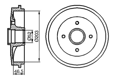 Bosch Bremstrommel [Hersteller-Nr. 0986477124] für Citroën, Peugeot von Bosch