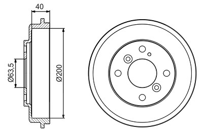 Bosch Bremstrommel [Hersteller-Nr. 0986477240] für Ford von Bosch