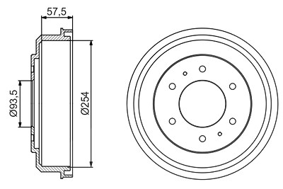 Bosch Bremstrommel [Hersteller-Nr. 0986477220] für Mitsubishi von Bosch