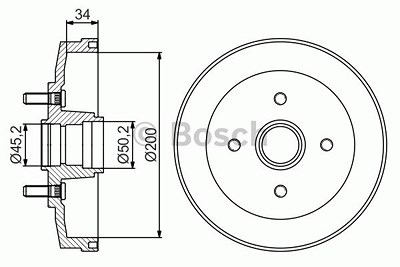 Bosch Bremstrommel [Hersteller-Nr. 0986477250] von Bosch