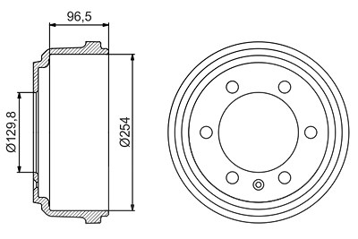 Bosch Bremstrommel [Hersteller-Nr. 0986477218] für Iveco von Bosch