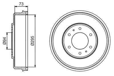 Bosch 1x Bremstrommel [Hersteller-Nr. 0986477232] für Mitsubishi von Bosch