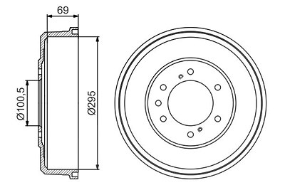 Bosch Bremstrommel [Hersteller-Nr. 0986477165] für Nissan von Bosch