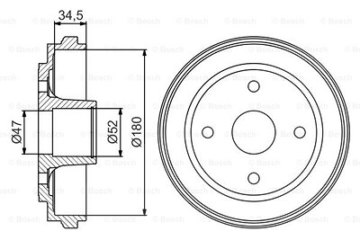 Bosch Bremstrommel [Hersteller-Nr. 0986477263] für Opel von Bosch