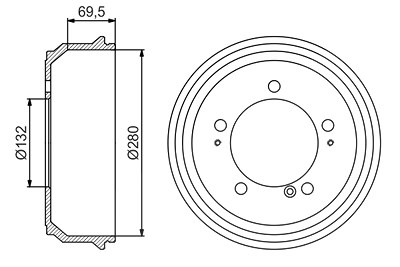 Bosch Bremstrommel [Hersteller-Nr. 0986477169] für Opel, Renault von Bosch