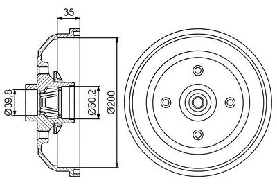 Bosch Bremstrommel [Hersteller-Nr. 0986477260] für Opel von Bosch