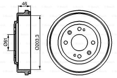 Bosch Bremstrommel [Hersteller-Nr. 0986477059] für Rover von Bosch