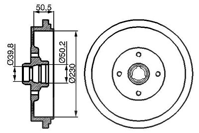 Bosch Bremstrommel [Hersteller-Nr. 0986477042] für VW von Bosch