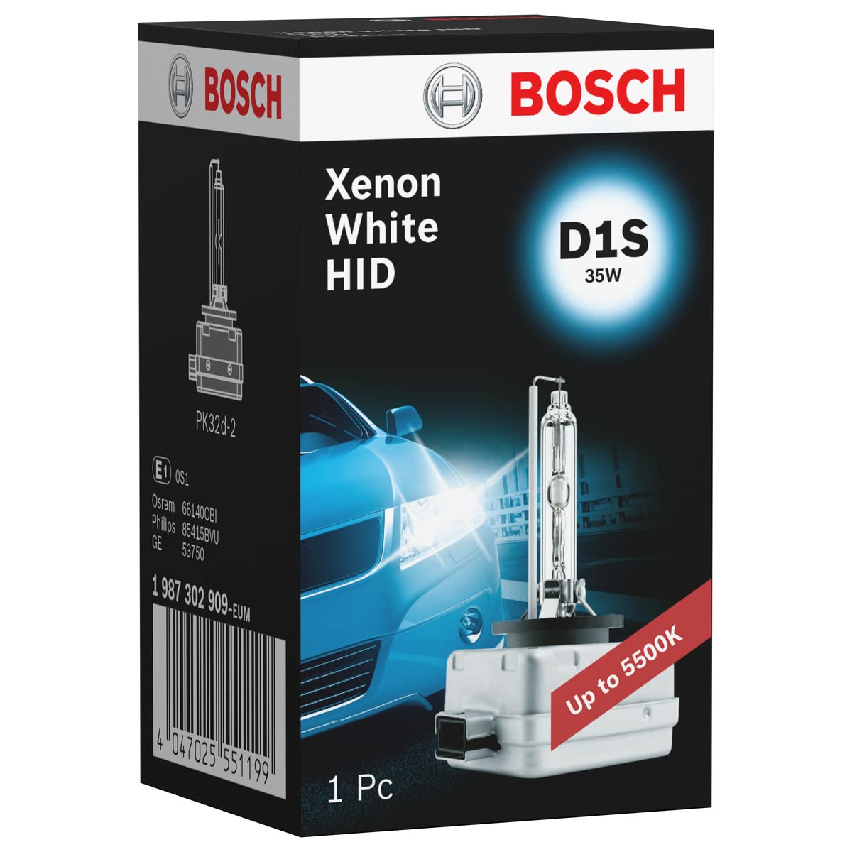 Bosch D1S Xenon White HID Lampe - 35 W PK32d-2 - 1 Stück von Bosch Automotive
