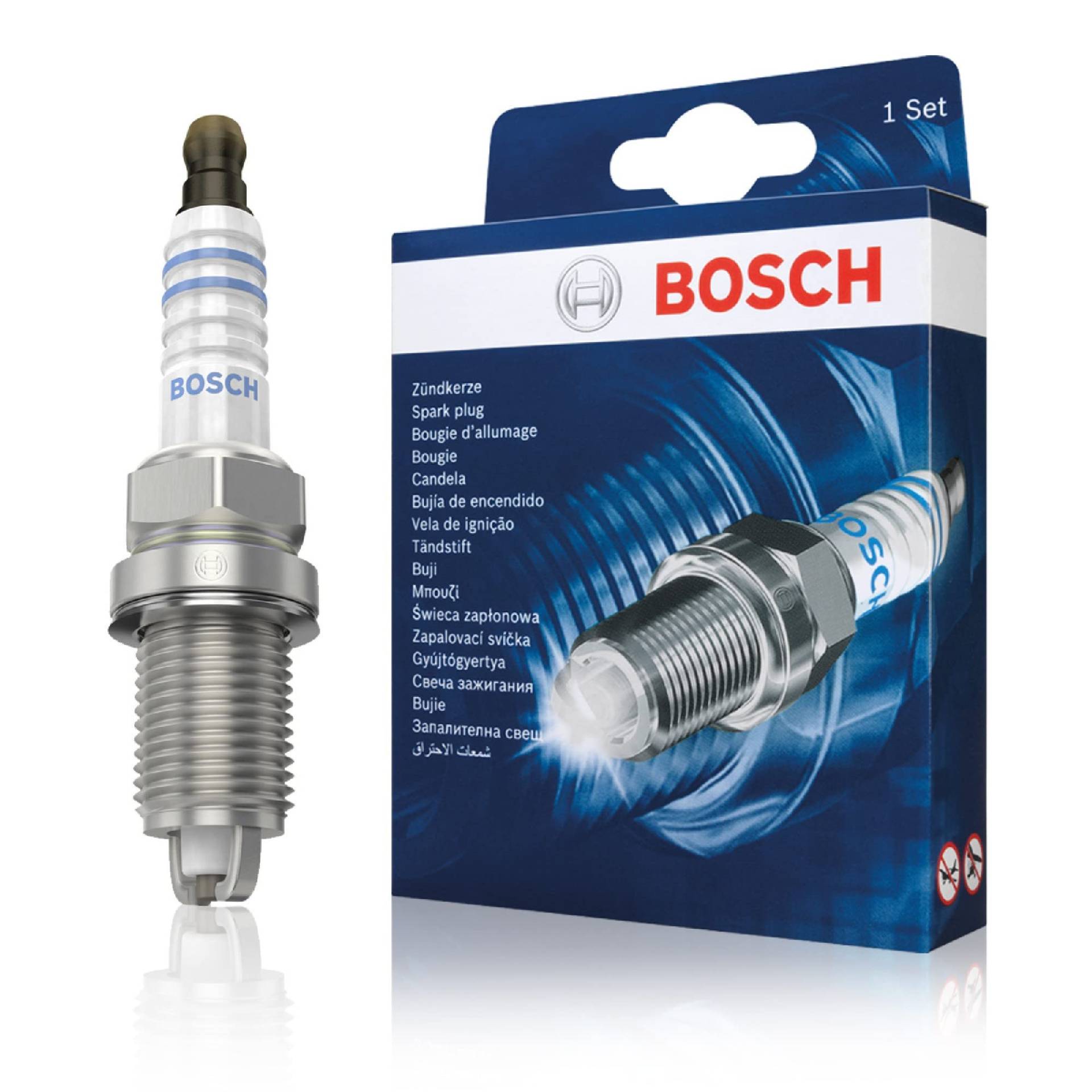 Bosch FLR8LDCU (+9) - Nickel Zündkerzen - 4er Set von Bosch Automotive