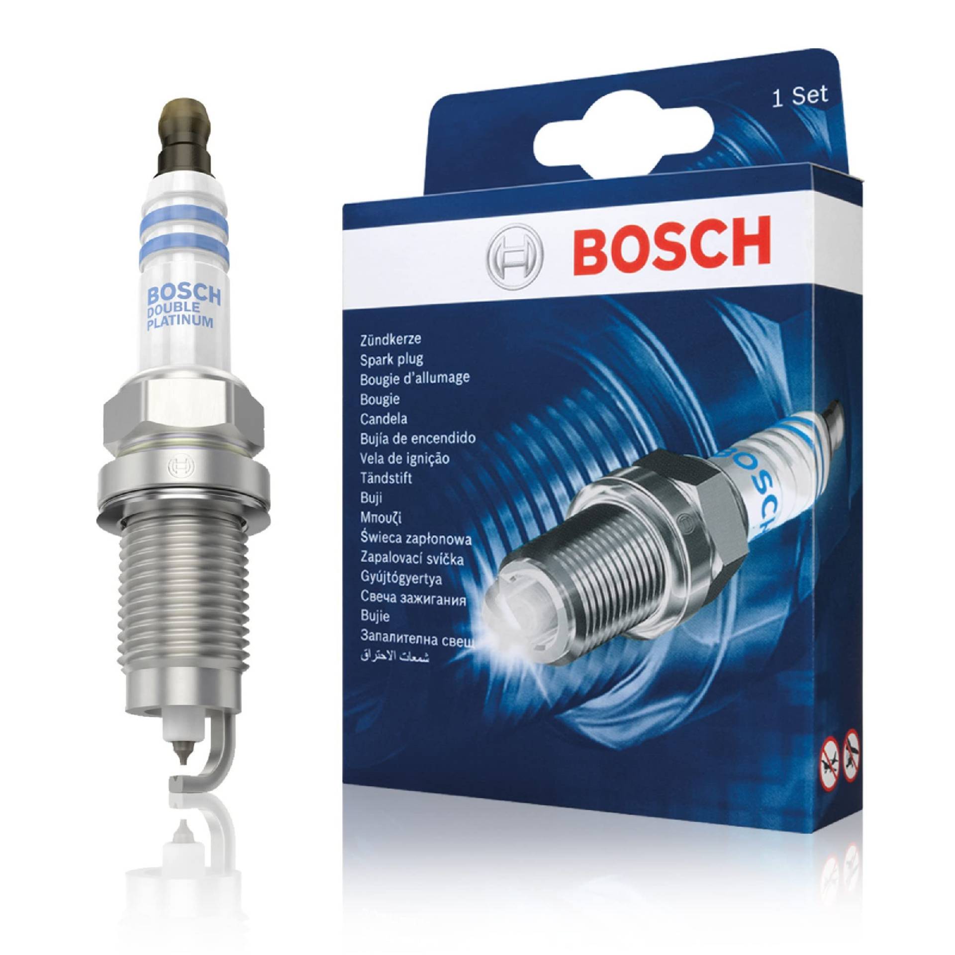 Bosch FR7HPP33 (+52) - Zündkerzen Double Platinum - 4er Set von Bosch Automotive