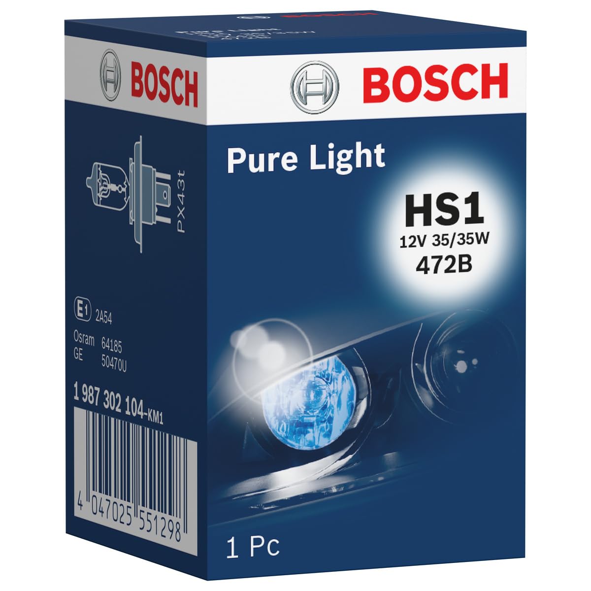 Bosch HS1 Pure Light Motorradlampe - 12 V 35/35 W PX43t - 1 Stück Bosch HS1 Pure Light Motorradlampe - 12 V 35/35 W PX43t - 1 Stück von BOSCH