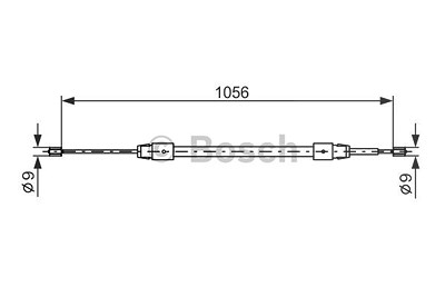 Bosch Handbremsseil Hinterachse [Hersteller-Nr. 1987477692] für Mercedes-Benz von Bosch