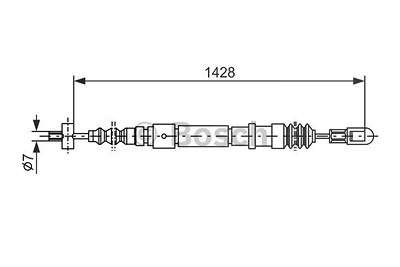 Bosch Handbremsseil Scheibenbremse Hinterachse [Hersteller-Nr. 1987477353] für Volvo von Bosch