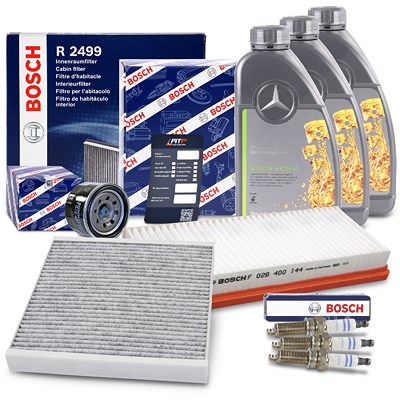 Bosch Inspektionspaket C + 3l 5W-30 Motoröl für Smart von Bosch