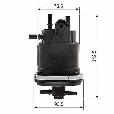 Bosch Kraftstofffilter [Hersteller-Nr. 0450907001] für Citroën, Fiat, Lancia, Peugeot von Bosch