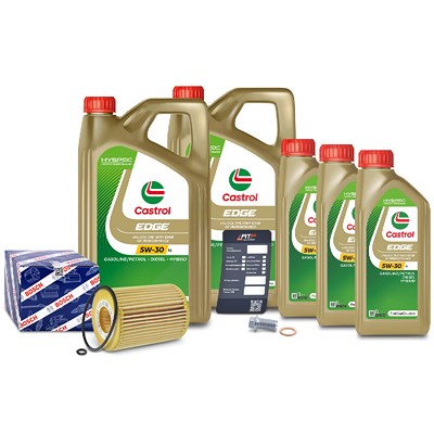 Bosch Ölfilter+Schraube+13 L Castrol 5W-30 LL für Mercedes-Benz von Bosch
