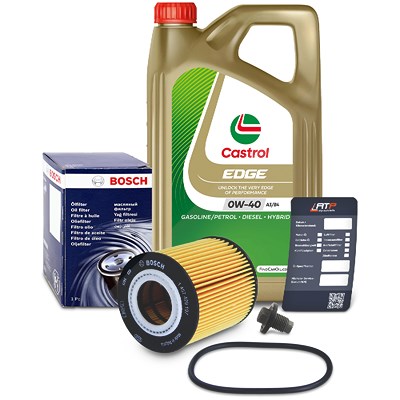 Bosch Ölfilter+Schraube+5 L Castrol 0W-40 für Mini von Bosch