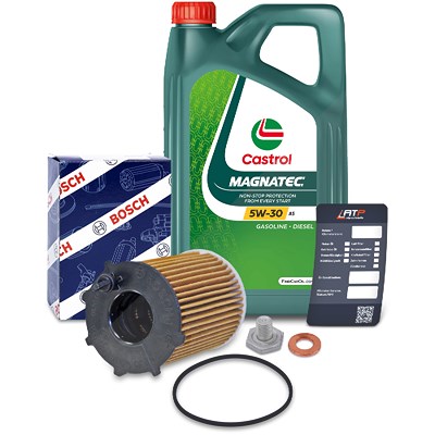 Bosch Ölfilter+Schraube+5 L Castrol Magnatec 5W-30 A5 für Ford, Volvo Bosch Ölfilter+Schraube+5 L Castrol Magnatec 5W-30 A5 für Ford, Volvo von Bosch