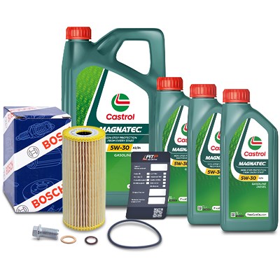 Bosch Ölfilter+Schraube+8 L Castrol Magnatec 5W-30 A3/B4 für Mercedes-Benz von Bosch