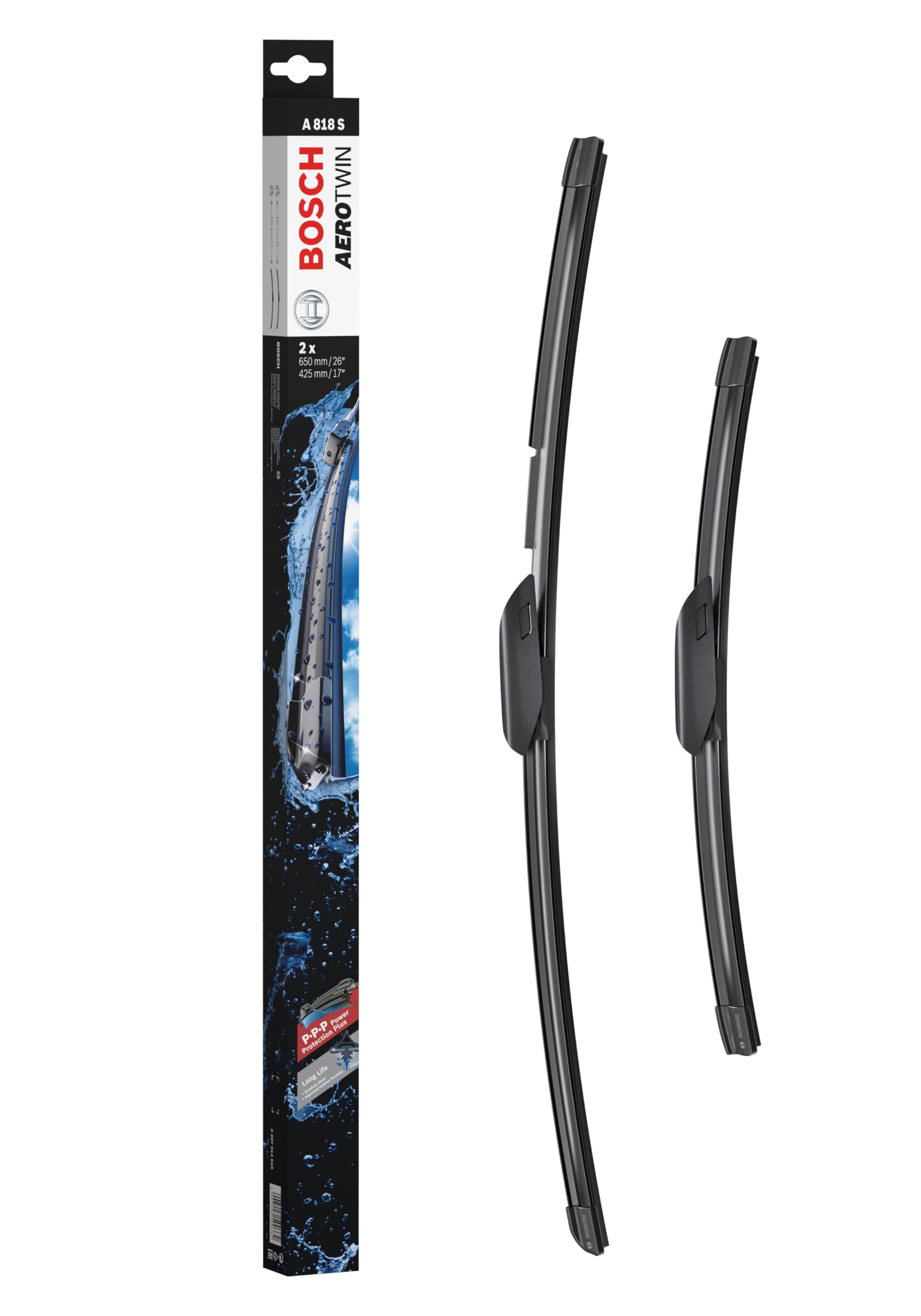 Bosch A818S - Scheibenwischer Aerotwin - Länge: 650/425 mm - Set für Frontscheibe Bosch A818S - Scheibenwischer Aerotwin - Länge: 650/425 mm - Set für Frontscheibe von Bosch Automotive