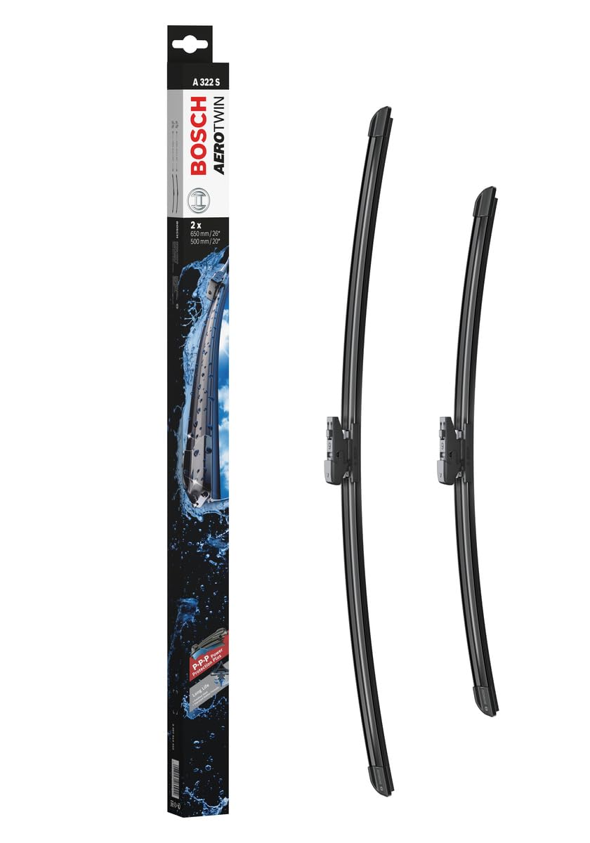 Bosch Scheibenwischer Aerotwin A322S, Länge: 650mm/500mm − Set für Frontscheibe Bosch Scheibenwischer Aerotwin A322S, Länge: 650mm/500mm − Set für Frontscheibe von Bosch Automotive