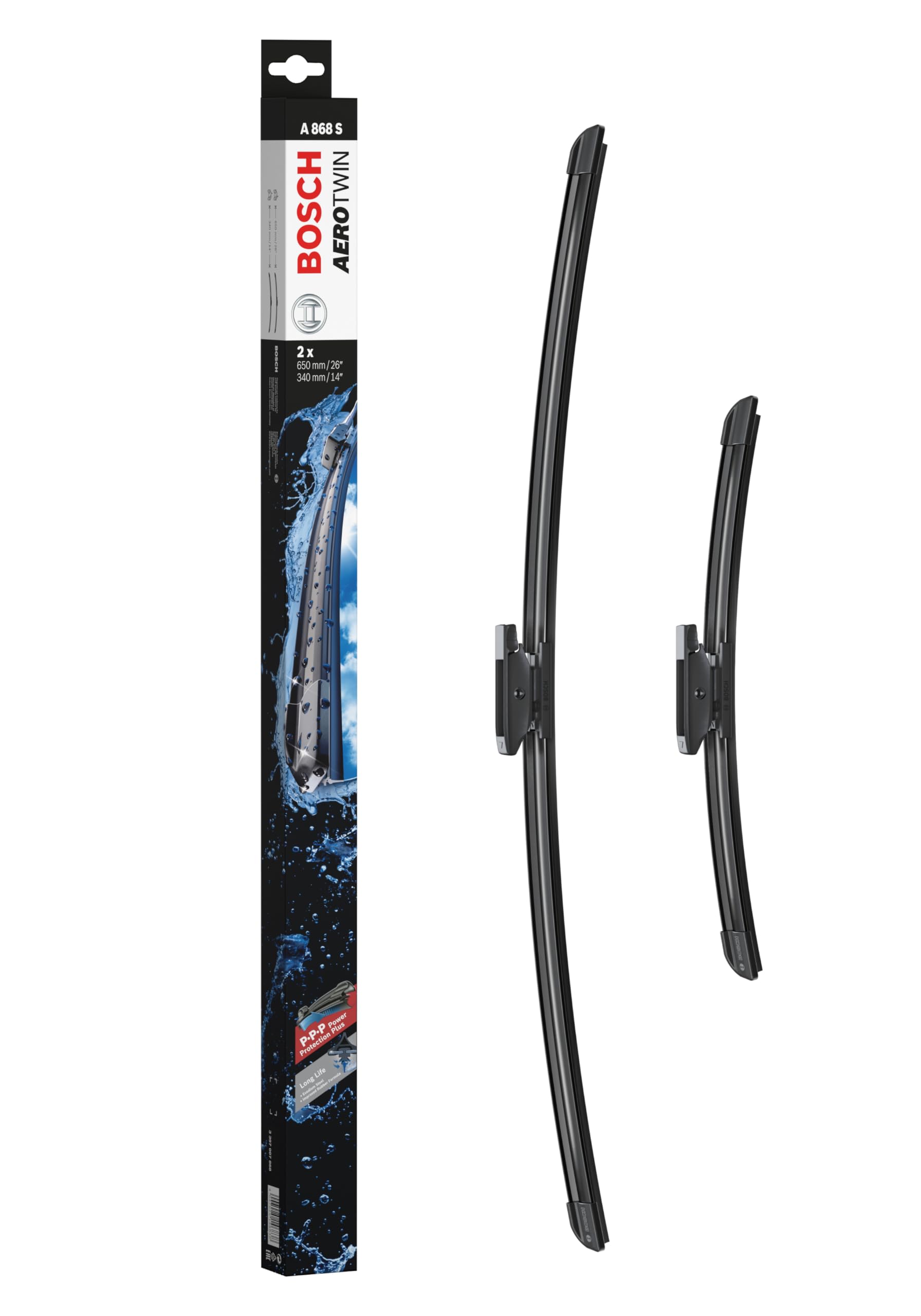 Bosch Scheibenwischer Aerotwin A868S, Länge: 650mm/340mm – Set für Frontscheibe von Bosch Automotive