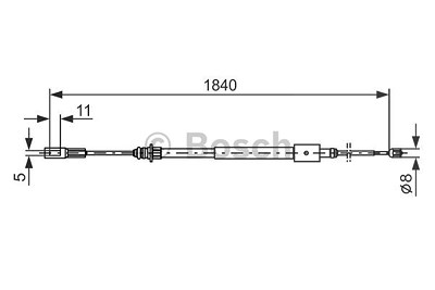 Bosch Seilzug, Feststellbremse [Hersteller-Nr. 1987477712] für Citroën von Bosch